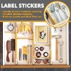 Set of 8 Bamboo Expandable Drawer Dividers with Labels,with 18 Inserts (17-22in) - 4 of 4