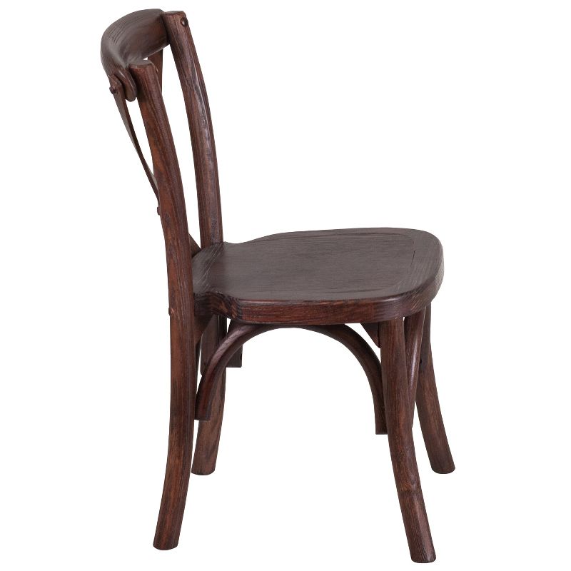 Flash Furniture HERCULES Series Stackable Kids Mahogany Wood Cross Back Chair, 4 of 6