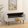 GlasFlength Ottomans and Benches Storage Ottoman Bench Upholstered Tufted Bench Bed Bench Ottomans for Living Room, Beige, 44.5"*17"*21" - 4 of 4