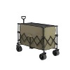 Collapsible Beach Wagon with Big Wheels, Heavy Duty Folding Utility Cart for Camping, Garden, Outdoor Gear, Sports, Shopping -The Pop Home - 3 of 4
