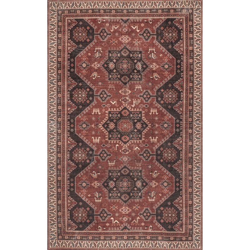 nuLOOM Kathryn Machine Washable Traditional Rustic Area Rug, 1 of 13