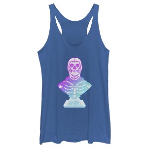 Women's Fortnite Skull Trooper All Hail Glow Racerback Tank Top - 1 of 4