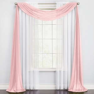 BrylaneHome BH Studio Sheer Voile Scarf Valance - 1 of 4