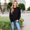 Anna-Kaci Women's Long Sleeve Ribbed Knit Sweater with Gathered Shoulders - 4 of 4