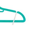 J&V TEXTILES 120pk Premium Velvet Non-Slip Hanger with 360 Degree Rotatable Hook Turquoise Blue - 2 of 4