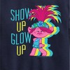 Boys' - Trolls - Show Up Glow Up Poppy Graphic Long Sleeve Fleece Sweatshirt - 2 of 4