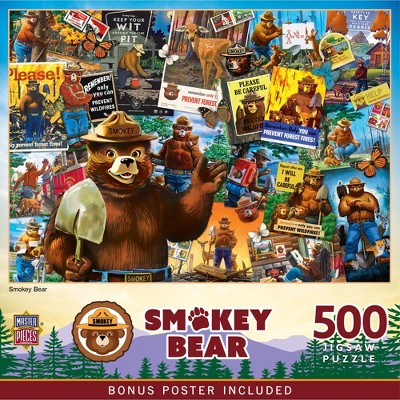 MasterPieces 500 Piece Jigsaw Puzzle for Adults - Smokey Bear Posters - 15"x21"