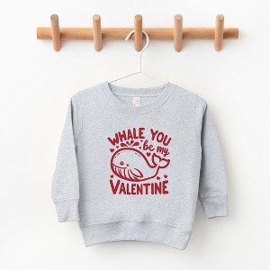 The Juniper Shop Valentines Whale Toddler Graphic Sweatshirt - 1 of 3