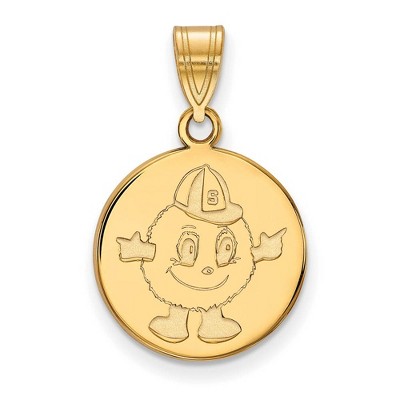 Black Bow Jewelry 14k Yellow Gold Syracuse Oranges NCAA Medium Pendant