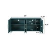 63" Large Storage Cabinet with Carved Flower Doors, Metal Handles & Adjustable Shelves, Wooden Modern Console for Living Room - 4 of 4