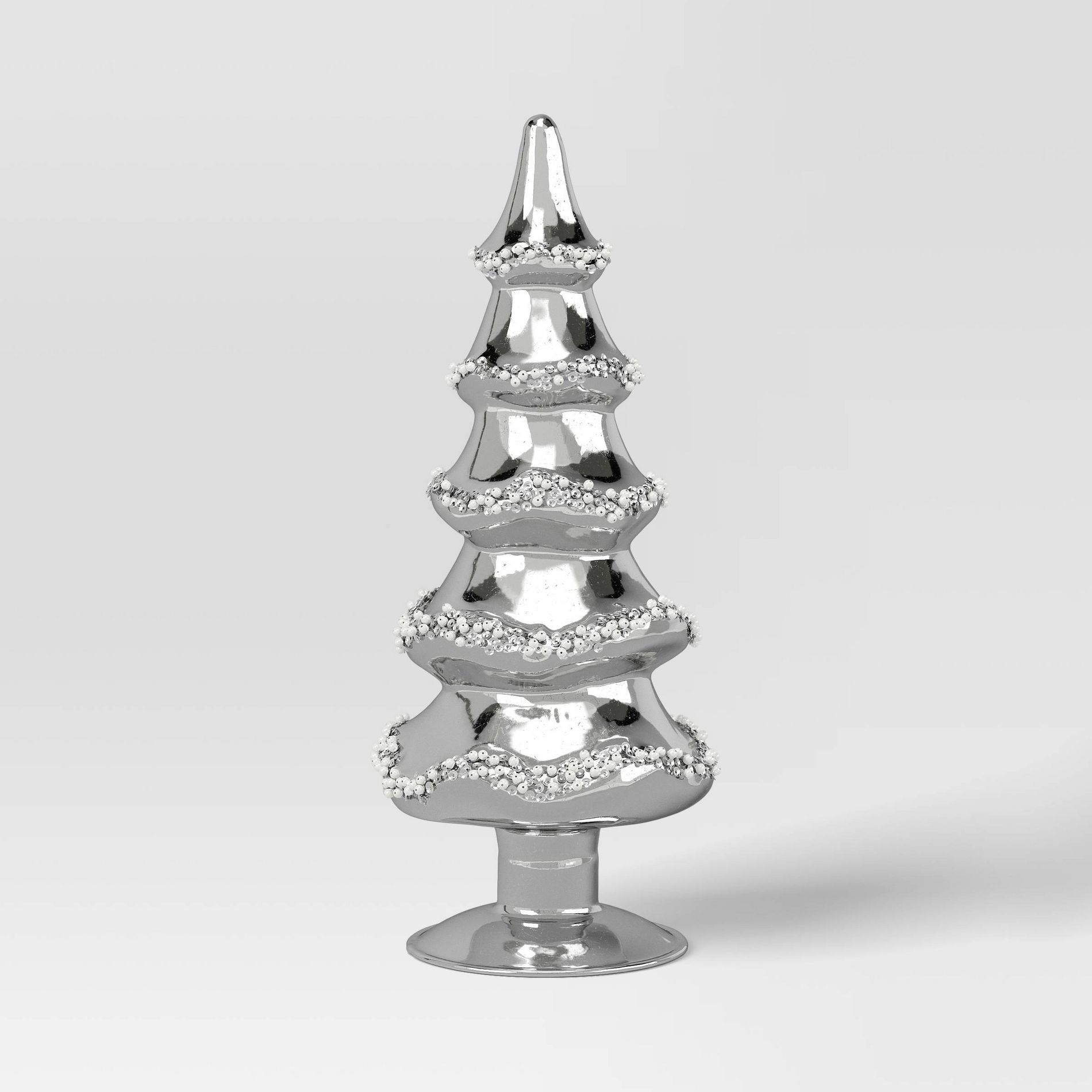 9.13' Christmas Glass Tree Silver - Wondershop™