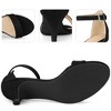 BLISSFUL STEP Women's Open Toe Ankle Strap Kitten Heels Sandals - 3 of 4