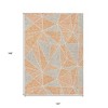 Orange Gray And Silver Geometric Washable Indoor Outdoor Area Rug - 3 of 4
