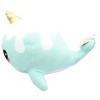 Se7en20 Glitter Galaxy 12-Inch Ice Cream Cone Horn Blue Narwhal Collectible Plush - 2 of 2