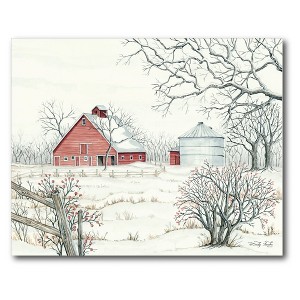 Winter Barn Gallery-Wrapped Canvas - 1 of 4