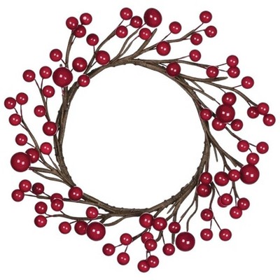 Sullivans Artificial Berry Mini Wreath 9"H Red