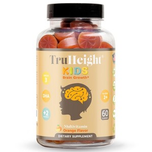 TruHeight Kids Brain Growth Gummies (Ages 2+) All Natural Kids & Toddler Vitamins - Omega-3, DHA Multivitamin - Brain & Memory Supplements - 1 of 4