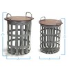 Melrose Metal Basket Side Tables (Set of 2) - 4 of 4