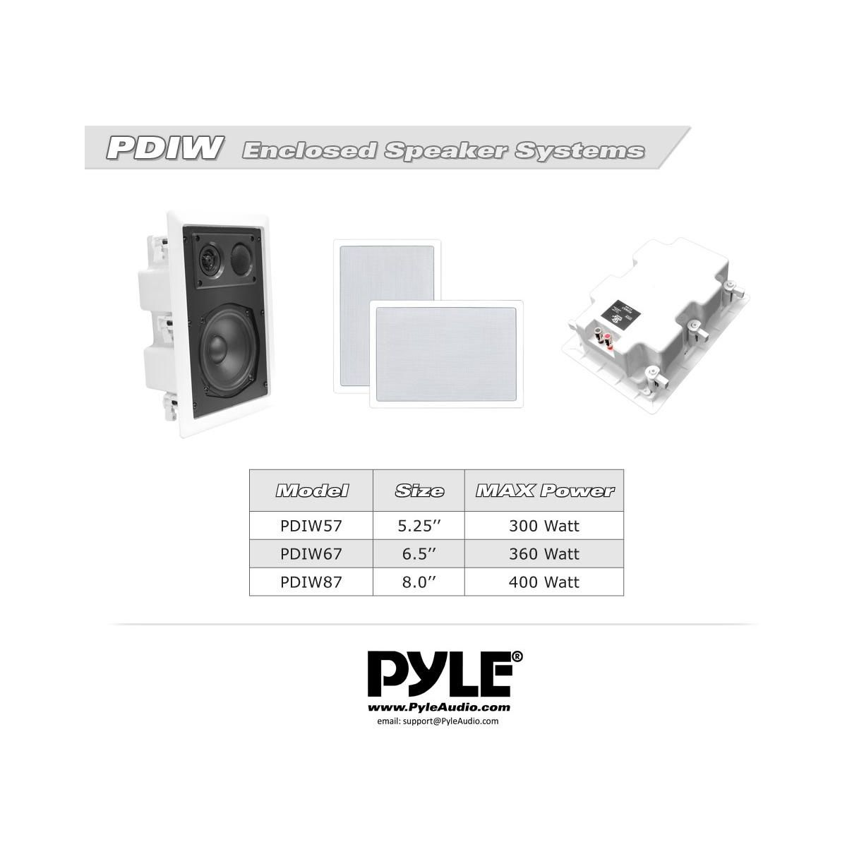 Pyle 5.25'' In-Wall/In-Ceiling Speakers for Home Audio with 2-Way Stereo System, Easy Installation, White Finish - thumbnail 5