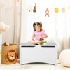 Tangkula Kids Toy Box Large Wooden Flip-Top Storage Chest Organizer Bench w/ Safety Hinge - 2 of 4