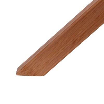 Bamboo and Black Strap Luggage Rack with Lower Shelf