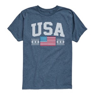 Boys' - Instant Message - USA Sport Sweater Short Sleeve Graphic T-Shirt - 1 of 4