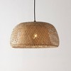 18" 1-Light Mateo Farmhouse Coastal Bamboo LED Pendant Brown - JONATHAN Y: UL Listed, Adjustable Height, Metal Body - 4 of 4