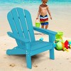 Costway Kids Adirondack Chair with High Backrest Armrests Fire Pit Chair for Kids Ages 3-8 Brown/White/Pink/Turquoise - 2 of 4