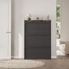 3 Shoe Cabinet with Flip Drawers, Wooden Shoe Cabinet with Adjustable Shelf, Freestanding Shoe Organizer, Hidden Shoe Storage for Entryway Hallway - 3 of 4