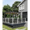 Retractable Aluminum Pergola – 10x10/10x13 Ft Wood-Grain Design, Adjustable Sunshade & Rust-Proof Frame for Patio/Backyard/Garden - 2 of 4