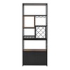 LOVMOR 82.7" Industrial Tall Black Bar Wine Rack Cabinet with Glass Holder Wood Home Bar Cabinet - 3 of 4