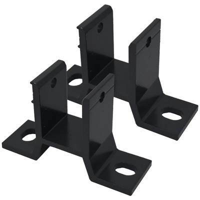 ALEKO 2AWHWBGY Lot of 2 Wall Brackets for Retractable and Motorized Half Cassette Awnings - Dark Gray