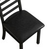 FURNIinspire Accent Chairs Set of 2 Steel Legs and PU Leather Seats High Back Armless Dining Chairs for Living Room, Black, 46.85"*19.69"*7.09" - 3 of 4