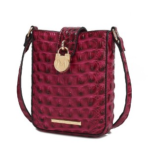 MKF Collection Avery Women’s Croc-Embossed Vegan Leather Crossbody Versatile Bag by Mia K - 1 of 4