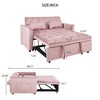 Kumasinova Convertible Sofa Bed with Adjustable Backrest, Velvet Loveseat to Sleeper Bed, Sturdy Wood Frame, 2 Lumbar Pillows, Couch for Living Room - 3 of 4