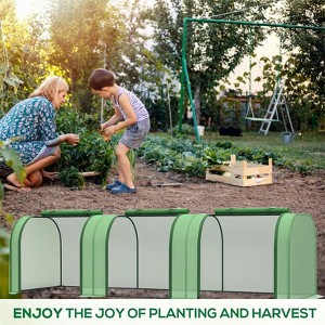 Heavy Duty Walk-in Greenhouse for Outdoors, Large Outdoor Plant Green House with Roll-Up Zipper Door, Reinforced Frame & PE Cover - 1 of 4