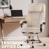 Ergonomic Office Chair With Footrest & Removable Headrest, Velvet 155° Reclining Computer Desk Chair,360° Swivel Ofiice Chair-Tanpinhause - 2 of 4