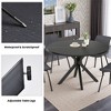 Wooakway 47'' Modern Round Dining Table Kitchen Table Coffee Table for 4-6 People Home Furniture - 4 of 4
