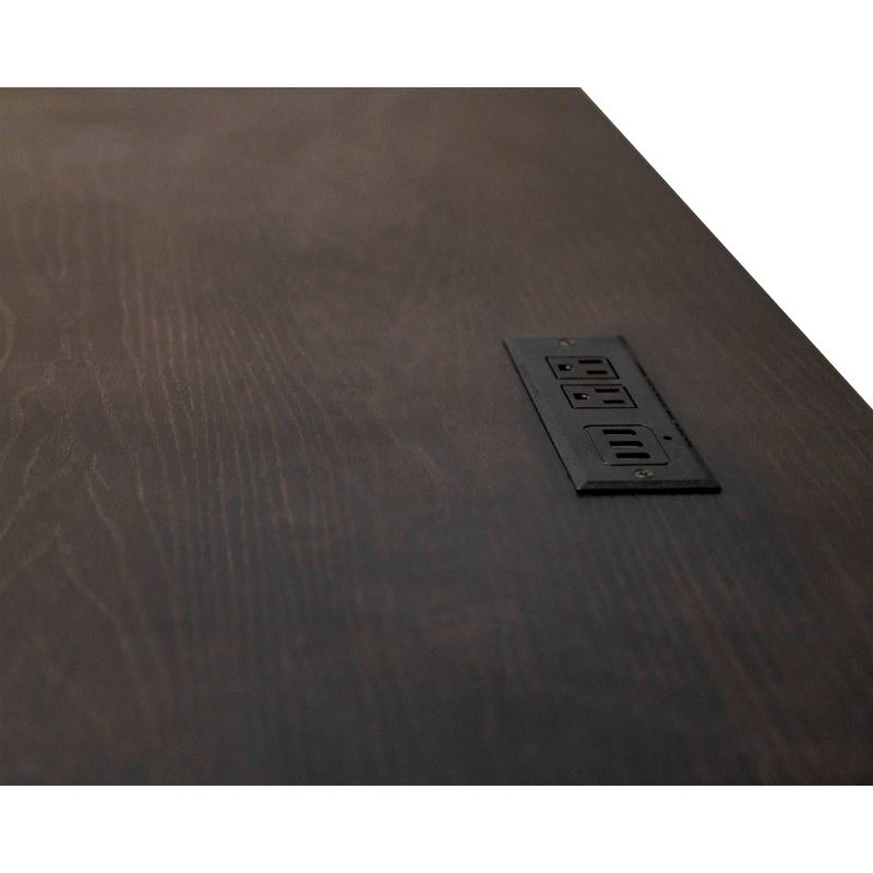 Kingston Traditional Wood Writing Desk Dark Brown - Martin Furniture, 5 of 8