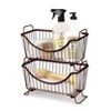 Spectrum Diversified Ashley Small Stacking Basket Brown: Metal Utility Storage for Garage & Universal Use - 4 of 4