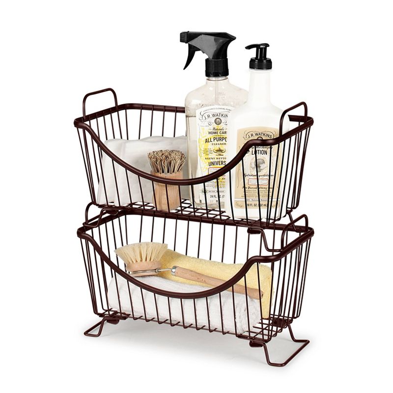 Spectrum Diversified Ashley Small Stacking Basket Brown, 4 of 6