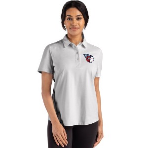 Cleveland Guardians Cutter & Buck Advantage Refresh Epic Confidence Recycled Womens Tri-Blend Pique Polo - Concrete - Small - 1 of 1