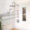 PROOX Double Handle 3-Spray Antique-Style Shower Faucet with Body Sprays - 3 of 4