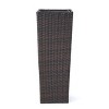 Okak Set of 2 Tall Wicker Planters Rattan Flower Pot 12x12x31.25 Inches and 9x9x23.62 Inches, Square Planters for Garden and Patio - 4 of 4