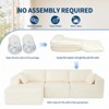 108'' Modular Sectional Sofa, Corduroy Sponge Compression Sofa with Deep Seat, Comfy Memory Foam Sofa for Living Room Bedroom, No Assembly Required - 4 of 4