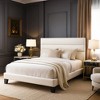 Velvet Upholstered Bed with Wooden Slats, No Box Spring Needed, Easy Assembly - 3 of 4