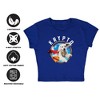 Women's Superman 2025 Krypto Sky Cap Sleeve Baby Rib Crop Top - 4 of 4
