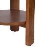 Kate and Laurel Foxford Round Wood Side Table, 16x16x23, Walnut Brown - 3 of 4