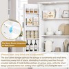 Okak Modern Fluted Kitchen Pantry Cabinet with 3 Keyboard Drawers, Freestanding Cupboard Buffet Storage Cabinet for Dining Room - 3 of 4