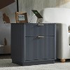 SinCiDo Modern 23"Fluted Nightstands Set of 2 with Charging Station, 2 Storage Drawers Bedside Tables for Bedroom, Living Room - 2 of 4